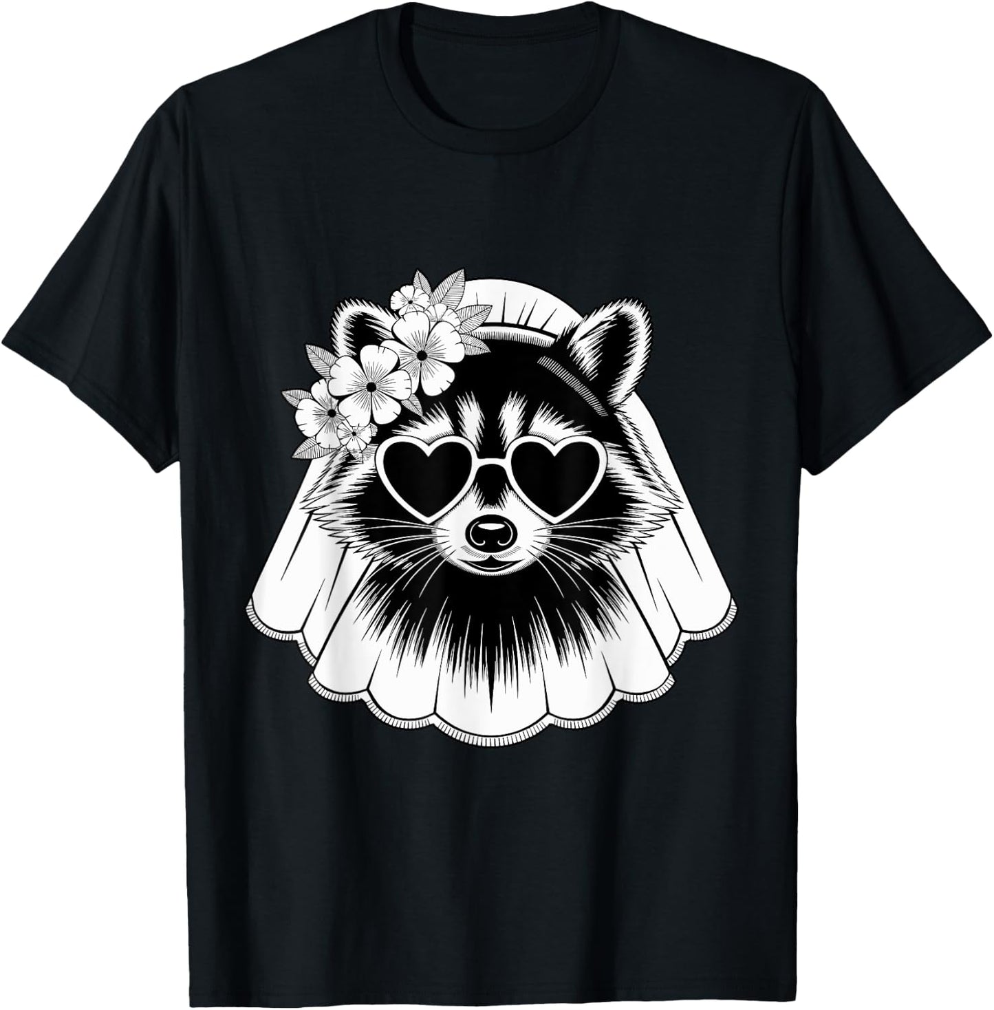 Feral Bride Design raton laveur Fête de mariage T-Shirt - T-Shirt | Black
