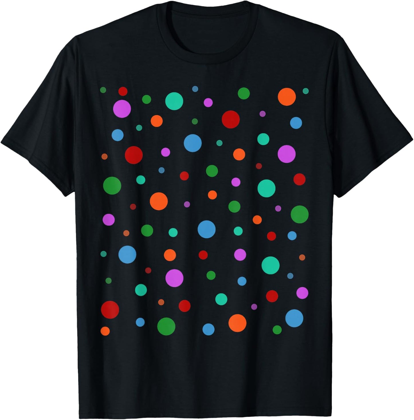 Polka Dots , Women, Kids Polka Dot , Black, S T-Shirt - T-Shirt | Black