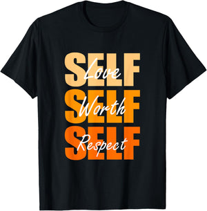 Orange Self-ish X 3 Orange Color Graphic Orange Vibes Only T-Shirt - T-Shirt | Black