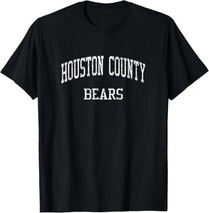 Houston County High School HS Warner Robins GA Vintage Sport T-Shirt - T-Shirt | Black