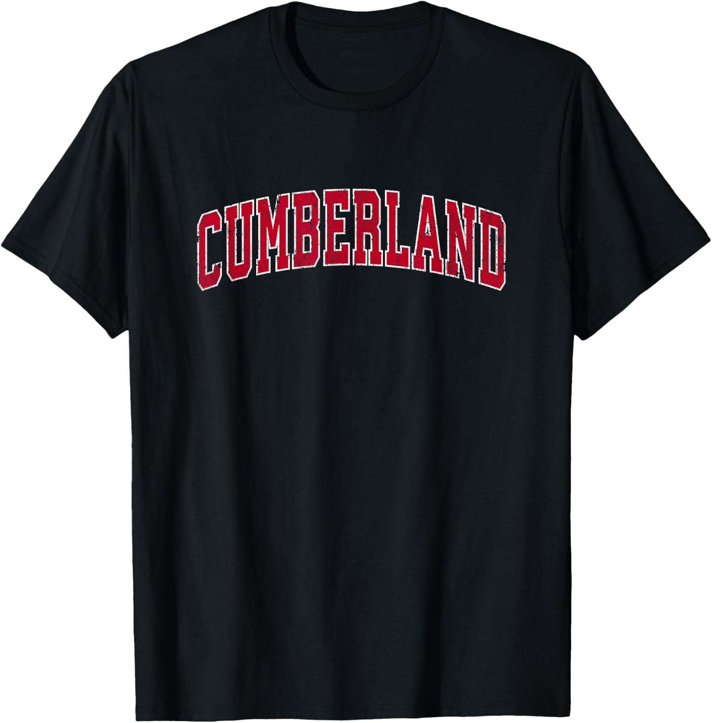 Cumberland Maryland MD Vintage Sports Design Red Design T-Shirt - T-Shirt | Black