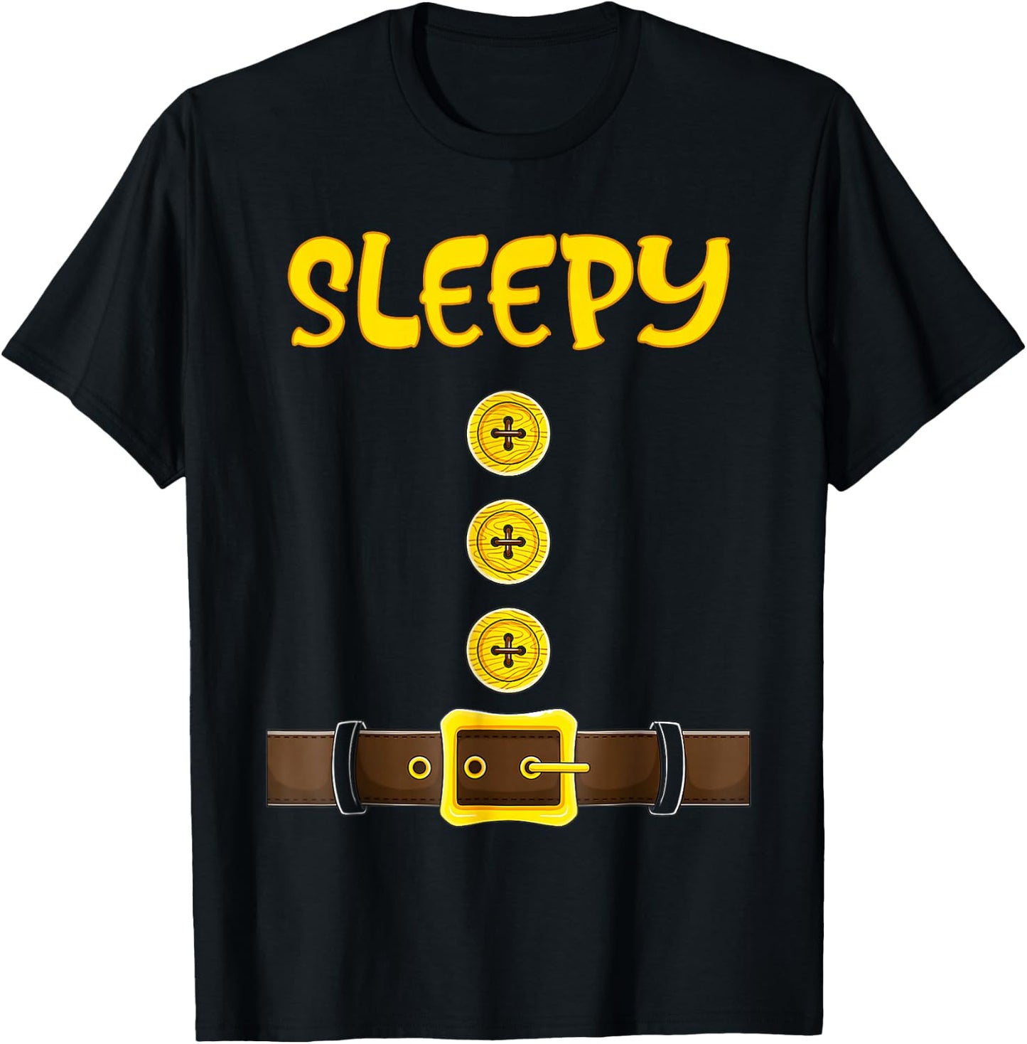 Dwarf Easy Halloween Dwarf Costume Color Matching T-Shirt - T-Shirt | Black
