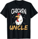 Chicken Uncle Keeper Poultry Chickens Rooster Chicken T-Shirt - T-Shirt | Black
