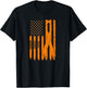 MS Awareness Gift Shirt Women MS Ribbon and Flag T-Shirt - T-Shirt | Black