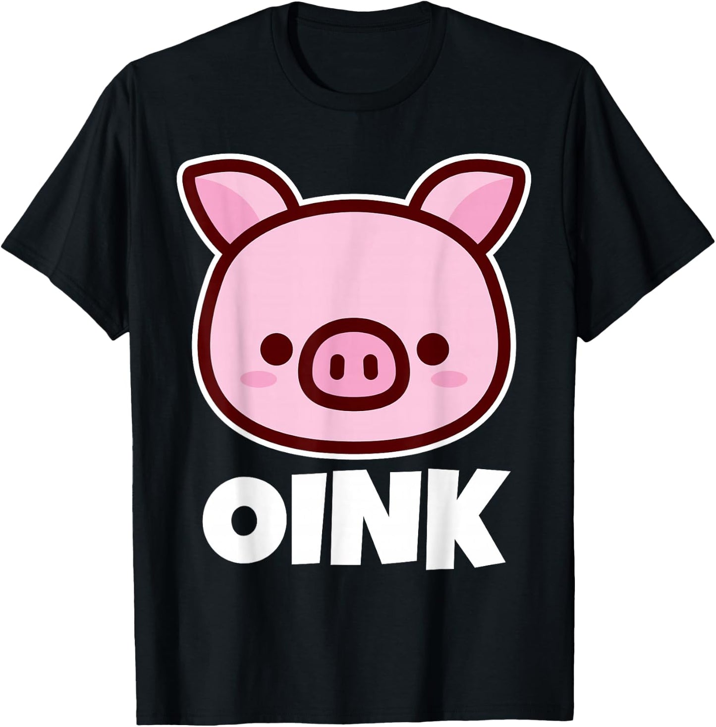 OINK Pig Stuff | Pig Lover Stuff | Kids Pig T-Shirt - T-Shirt | Black