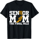 Groovy Senior Mom The Final Mile Cross Country Class of 2027 T-Shirt - T-Shirt | Black