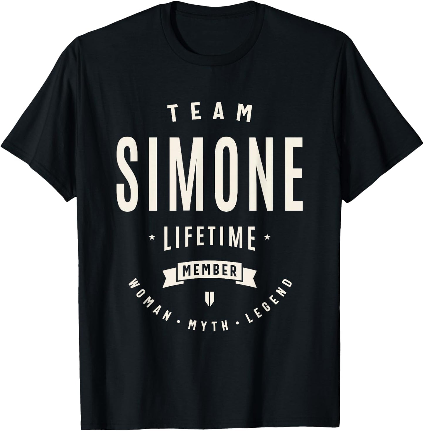 Team Simone Lifetime Member Funny Name Simone T-Shirt - T-Shirt | Black