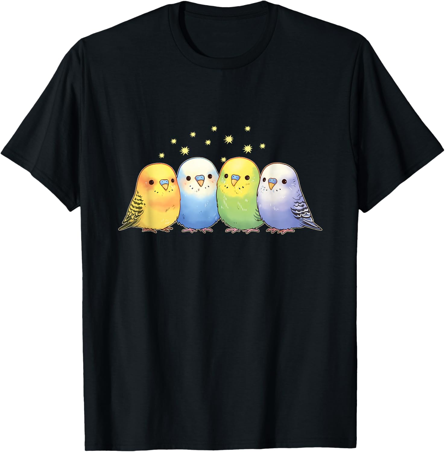 Budgie Birds Parakeet Parrot Funny Budgies T-Shirt - T-Shirt | Black