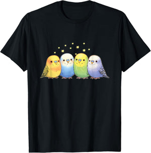 Budgie Birds Parakeet Parrot Funny Budgies T-Shirt - T-Shirt | Black