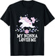 My Nonna Loves Me Granddaughter Unicorn T-Shirt - T-Shirt | Black