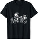 Motocross Dirt Bike Dad with Three Children Motorcycle Father's Day T-Shirt - T-Shirt | Black