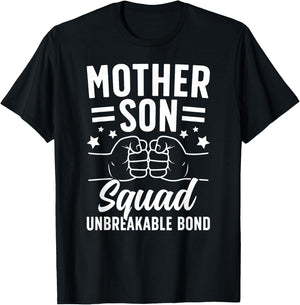 Mother Son Squad Unbreakable Bond Mom Son Squad T-Shirt - T-Shirt | Black