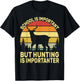 School Is Important But Hunting Is Importanter Boys Kids T-Shirt - T-Shirt | Black