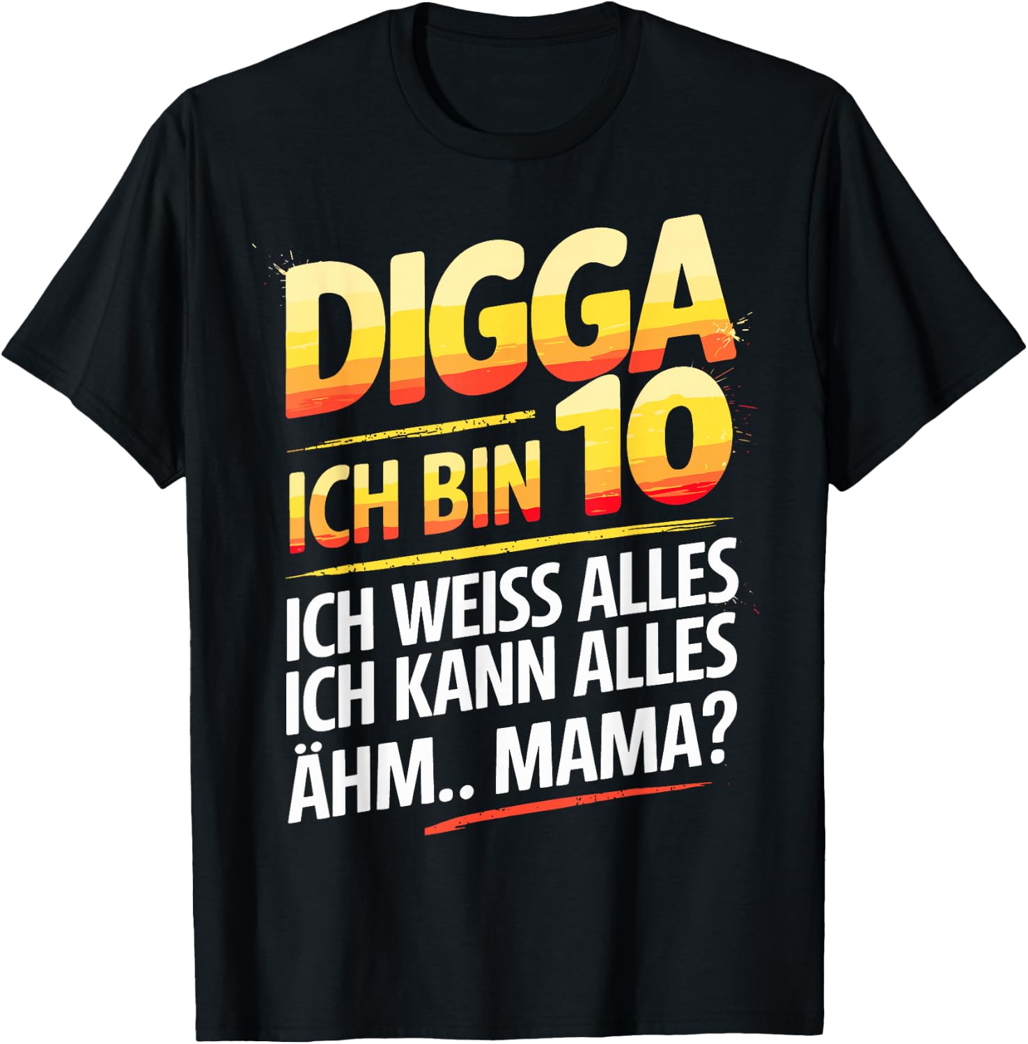 10th Birthday Boy Girl 10 Years 2015 Funny Gift , black T-Shirt - T-Shirt | Black