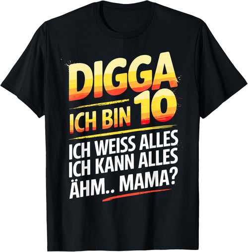 10th Birthday Boy Girl 10 Years 2015 Funny Gift , black