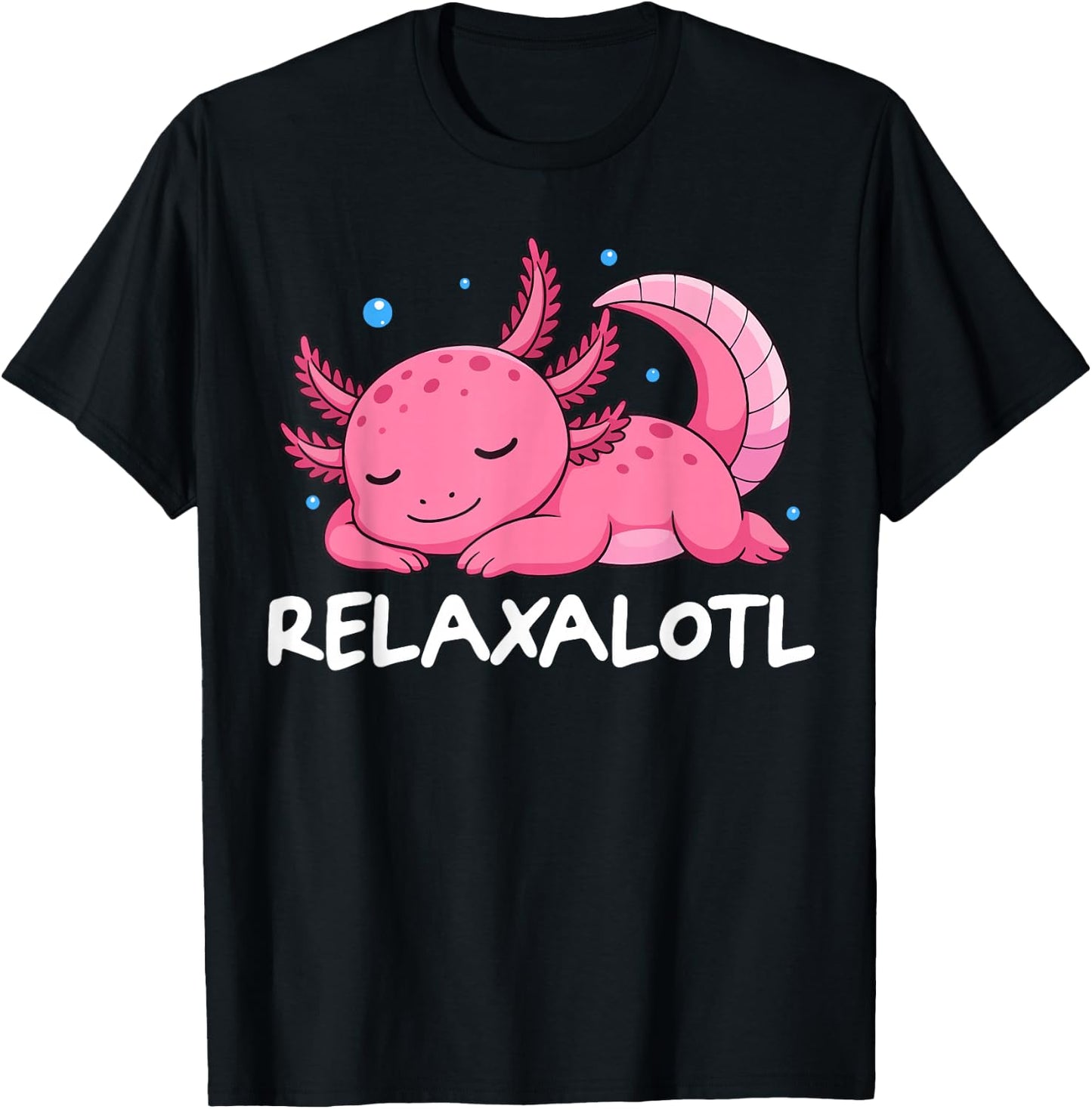 Relaxalotl Axolotl Relax Sleeping T-Shirt - T-Shirt | Black