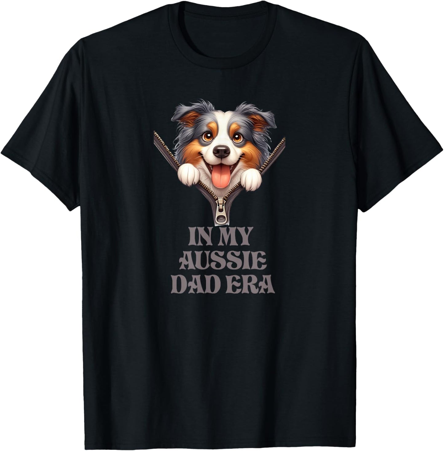 In My Aussie Dad Era T-Shirt - T-Shirt | Black