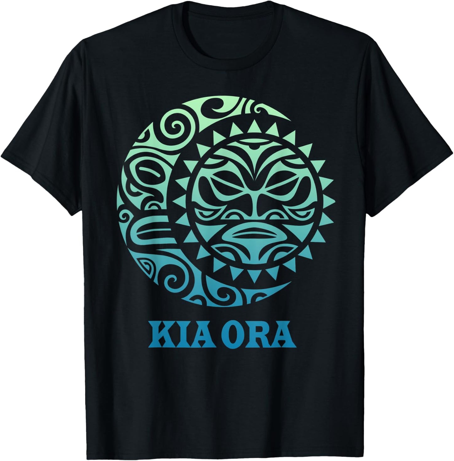 Neuseeland Sonne Mond Kia Ora Kultur Sonne Mond Symbol Haka T-Shirt - T-Shirt | Black