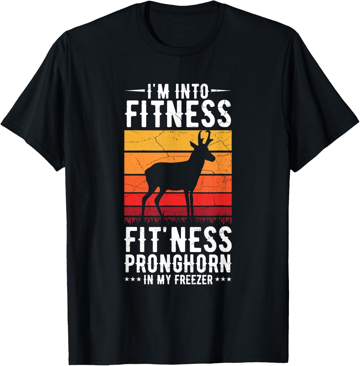 Hunting Pronghorn Antelope Design for a Pronghorn hunter T-Shirt - T-Shirt | Black