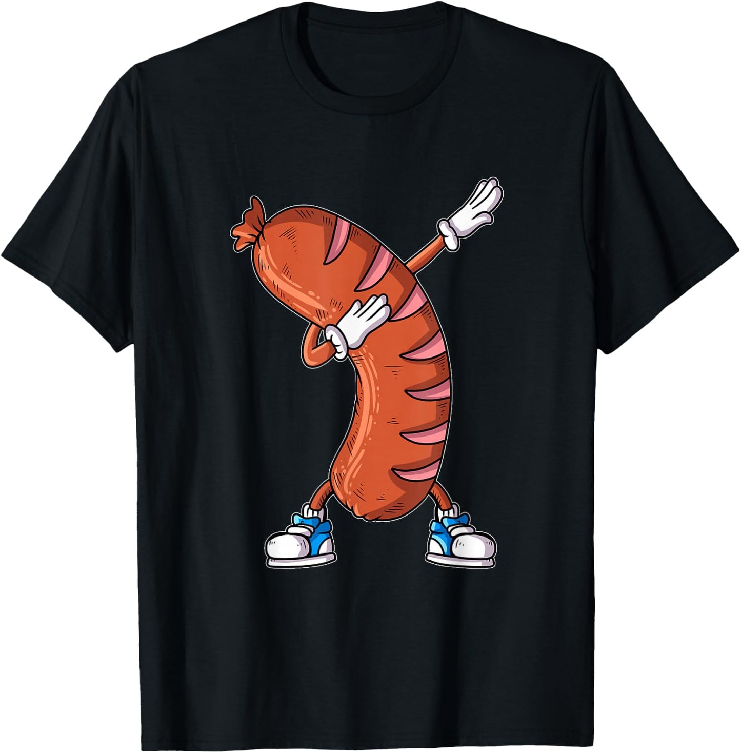 Barbecue Steak Barbecue Sausage Dab Bockwurst Bratwurst Dabbing , black T-Shirt - T-Shirt | Black