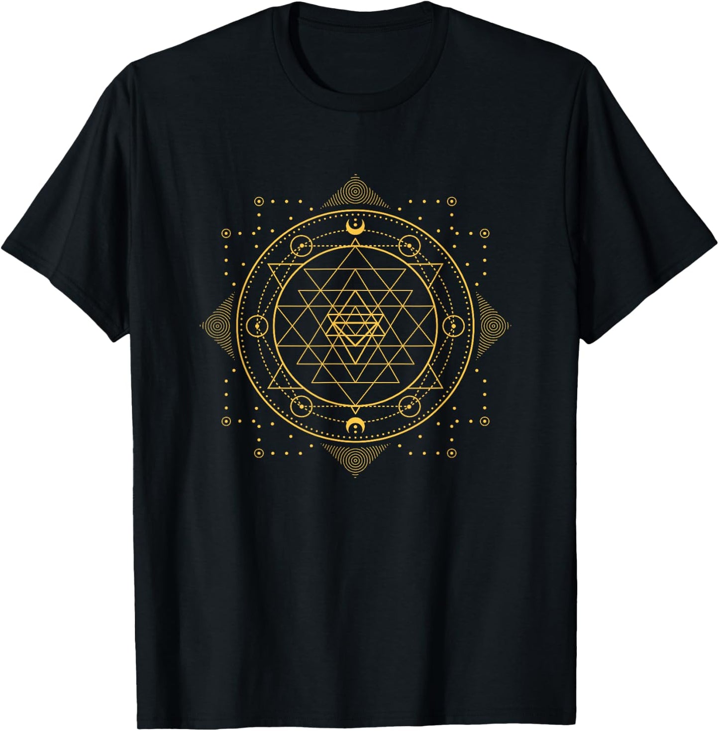 Metatron Cube Sacred Geometry Spiritual Yoga T-Shirt - T-Shirt | Black