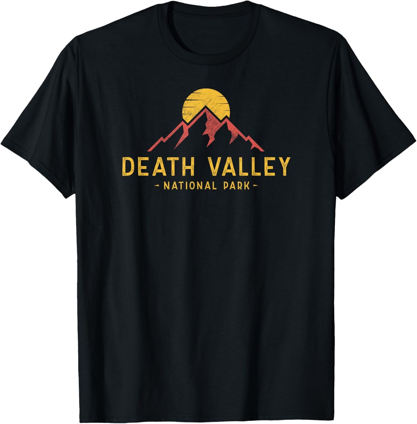 Death Valley National Park Souvenir Retro Sunset Hiking T-Shirt - T-Shirt | Black