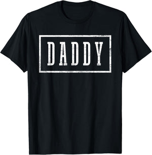 Daddy - Sleek Framed Design Father's Day Daddy T-Shirt - T-Shirt | Black