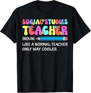 Social Studies History Teacher Definition Back To School Men Women Kids T-Shirt - T-Shirt | Black