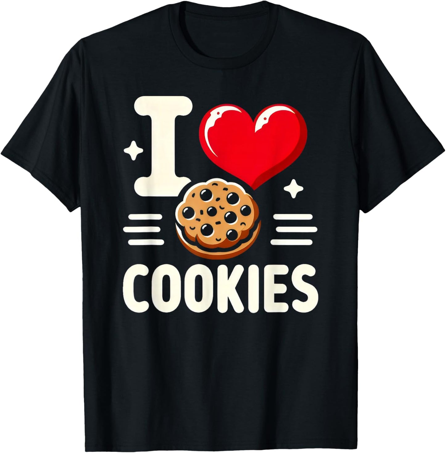 Cookie Lover Fun Cookie-Theme T-Shirt - T-Shirt | Black