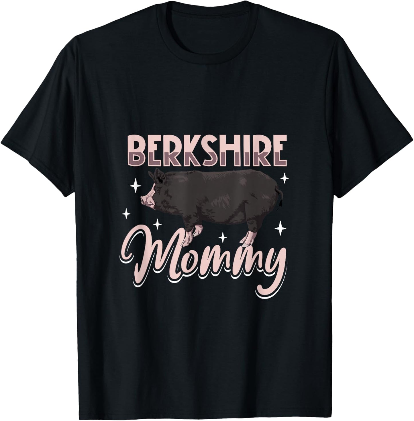 Berkshire Pig Mommy T-Shirt - T-Shirt | Black