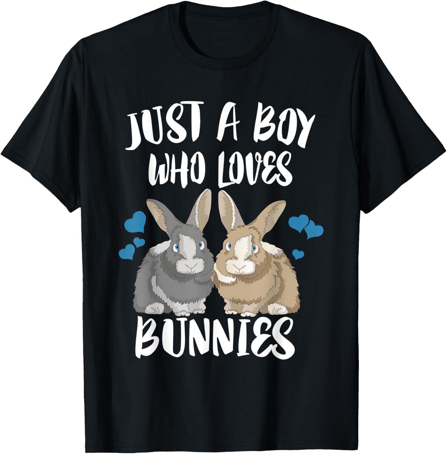 Just A Boy Who Loves Bunnies T-Shirt - T-Shirt | Black