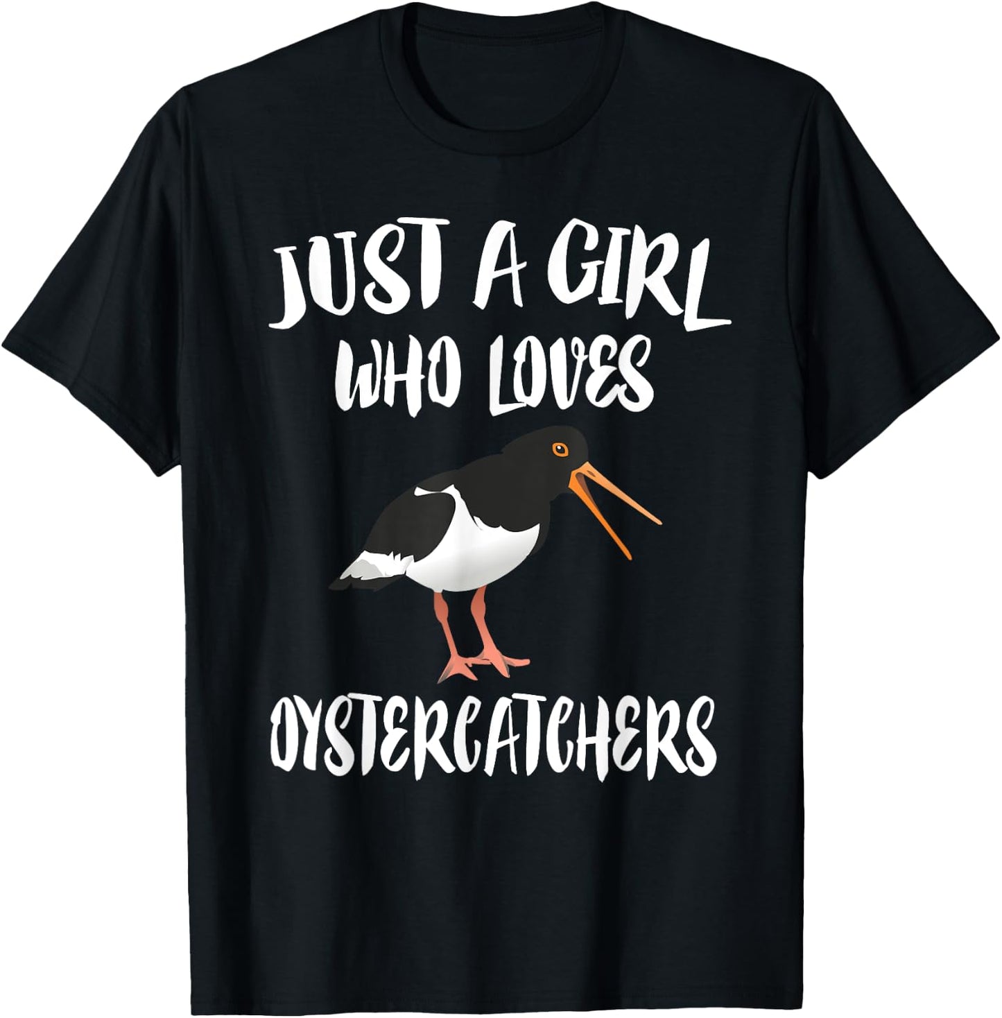 Just A Girl Who Loves Oystercatchers Bird Animal Gift T-Shirt - T-Shirt | Black