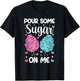 Pour Some Sugar On Me Funny Cotton Candy Patch Sweet Kids T-Shirt - T-Shirt | Black