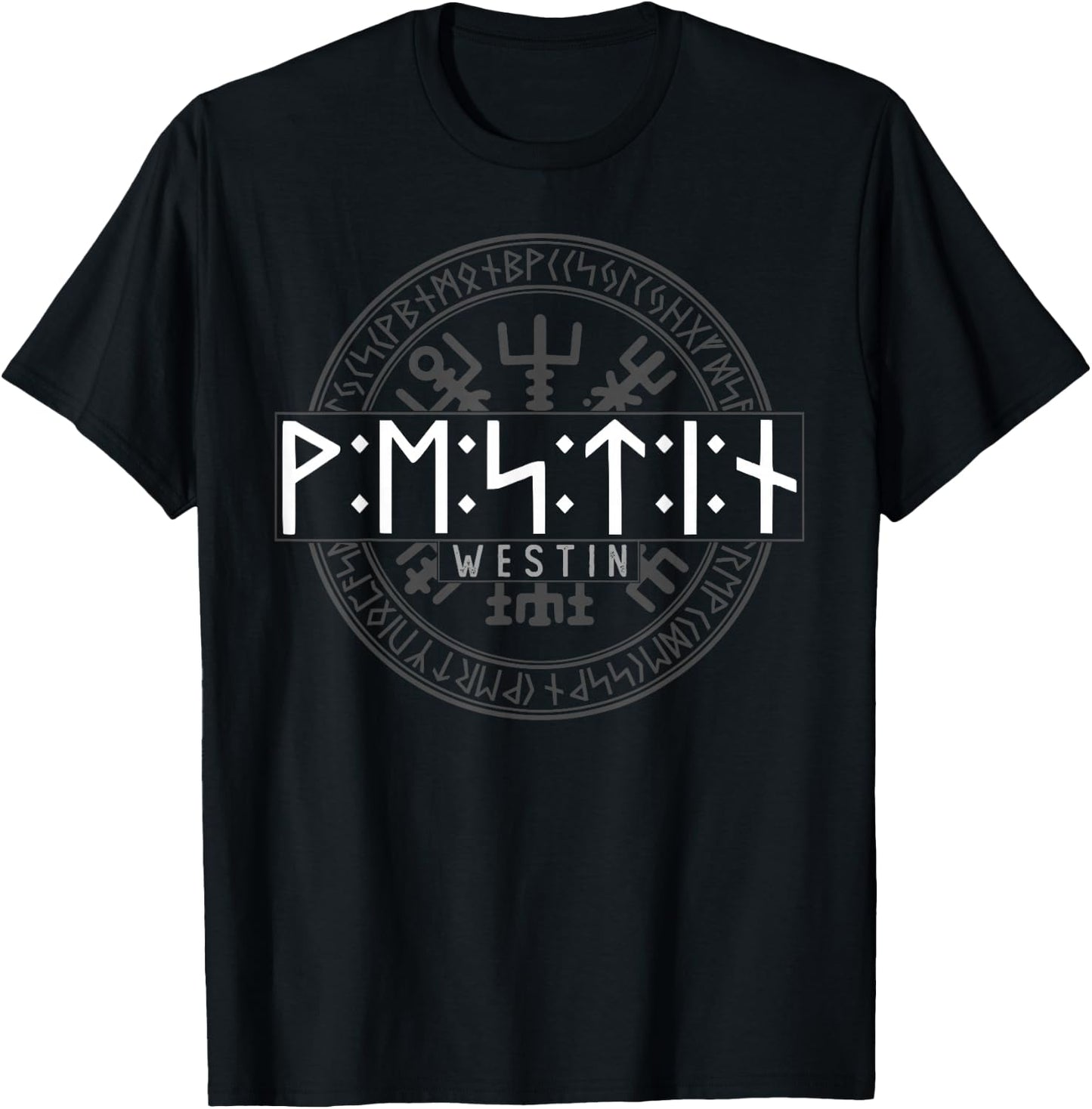 Westin in Futhark Runen Wikinger T-Shirt - T-Shirt | Black