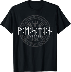 Westin in Futhark Runen Wikinger T-Shirt - T-Shirt | Black