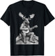 Retro Moose Playing Banjo Camping Musician Nature Lover T-Shirt - T-Shirt | Black