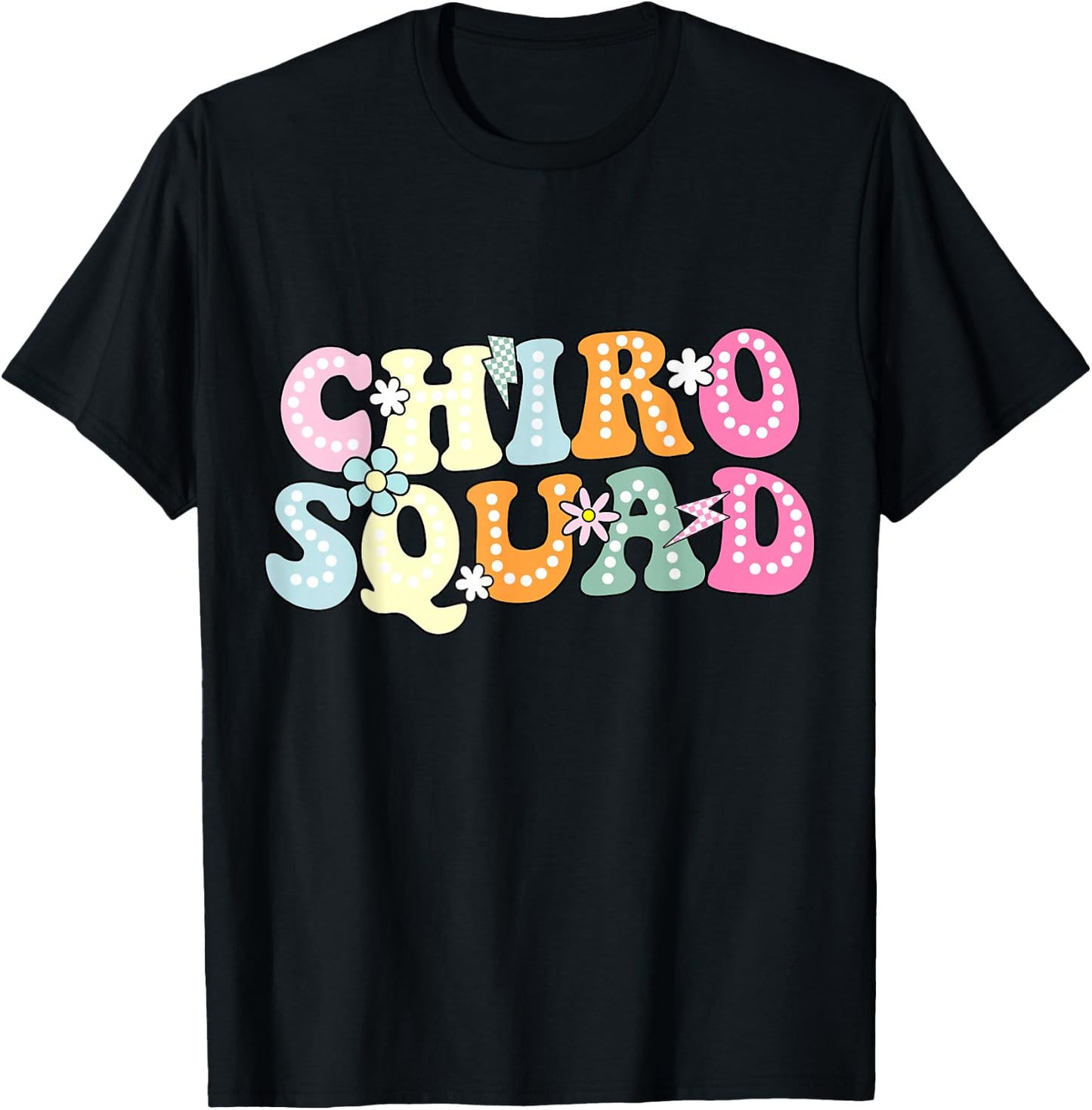 Chiro Squad Chiropractor Office Groovy Chiropractor T-Shirt - T-Shirt | Black