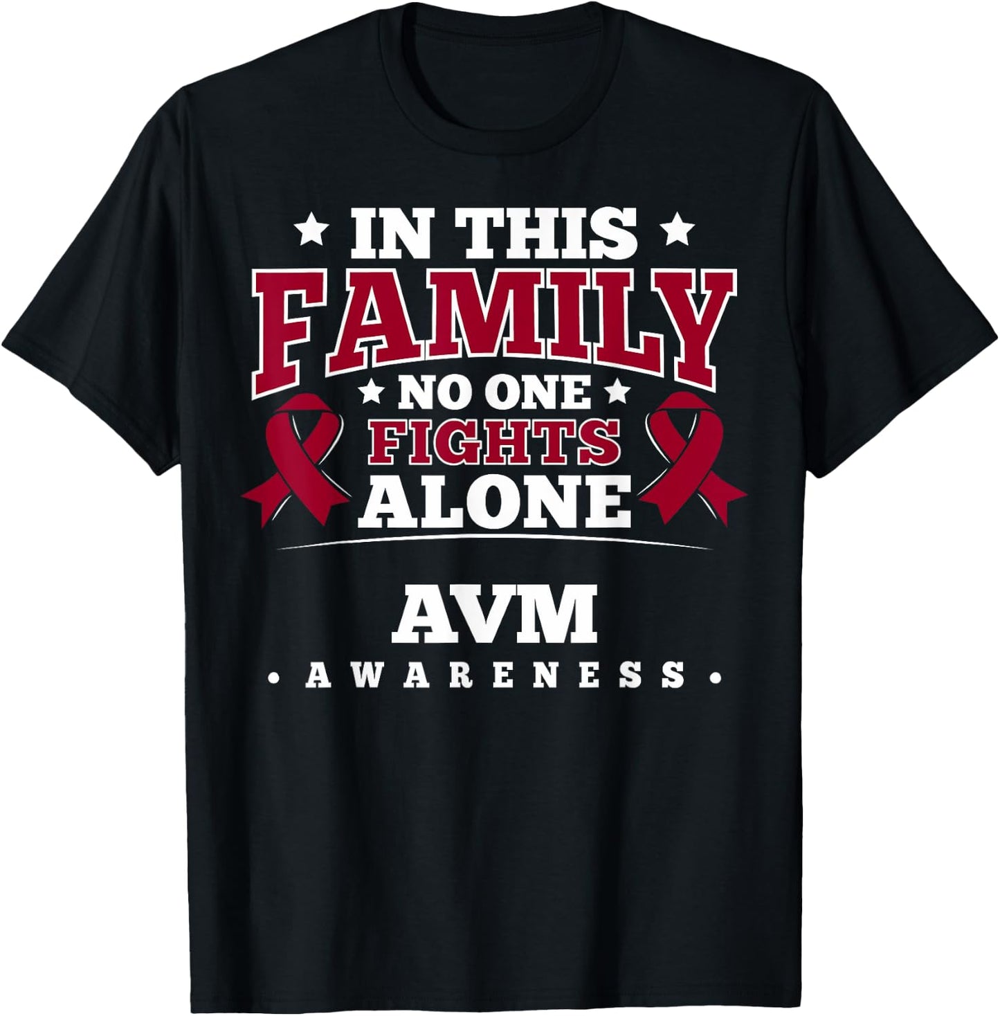 AV Malformation Awareness Ribbon AVM Survivor T-Shirt - T-Shirt | Black