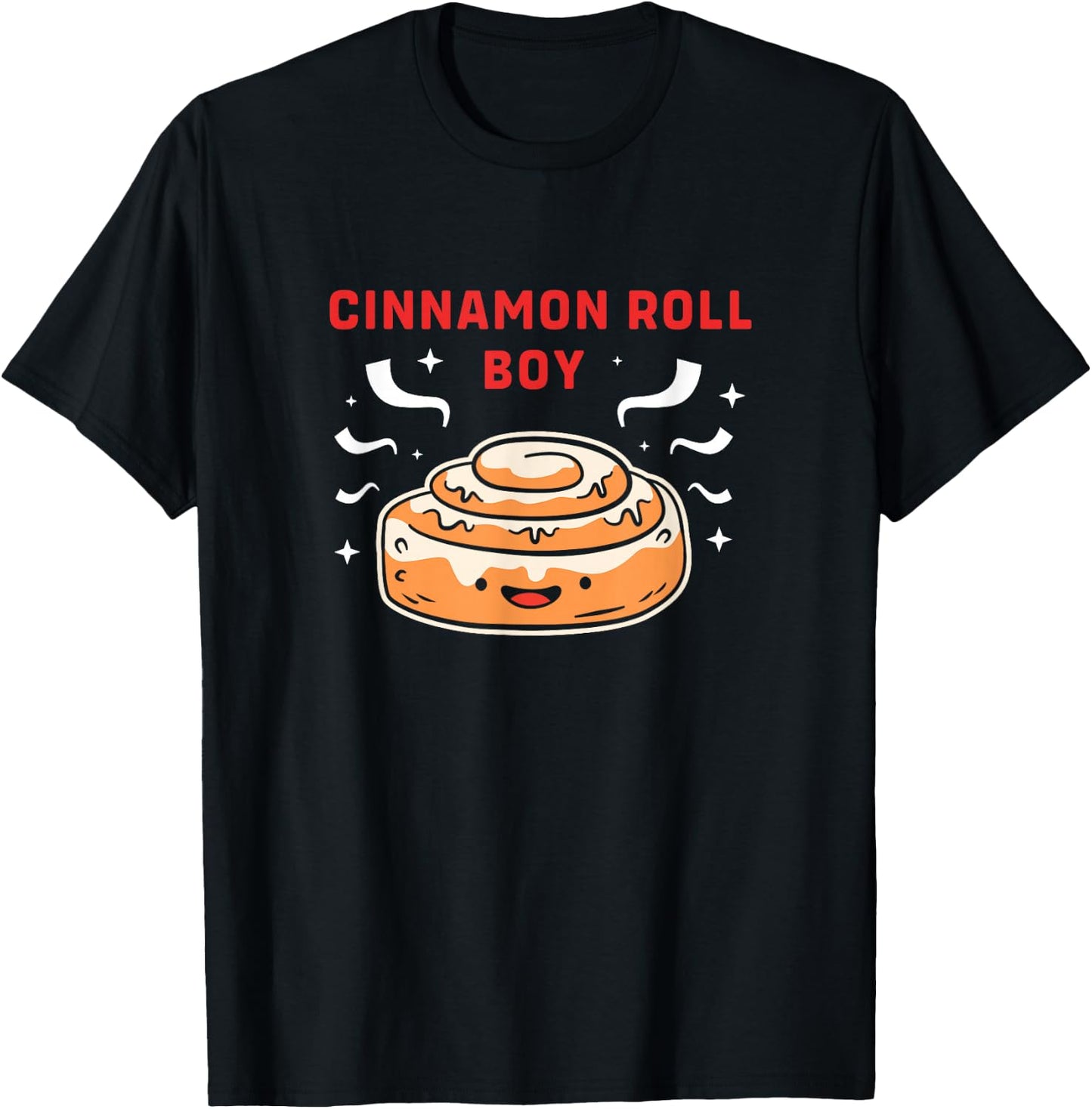 Cute Cinnamon Bread Lover Cinnamon Roll Boy T-Shirt - T-Shirt | Black