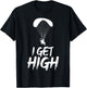 I Get High Paramotor Gift - Men's Skydiving - Black, Small T-Shirt - T-Shirt | Black