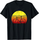 Vintage Racing Bike Cycling Sunset Bike , Black, S T-Shirt - T-Shirt | Black