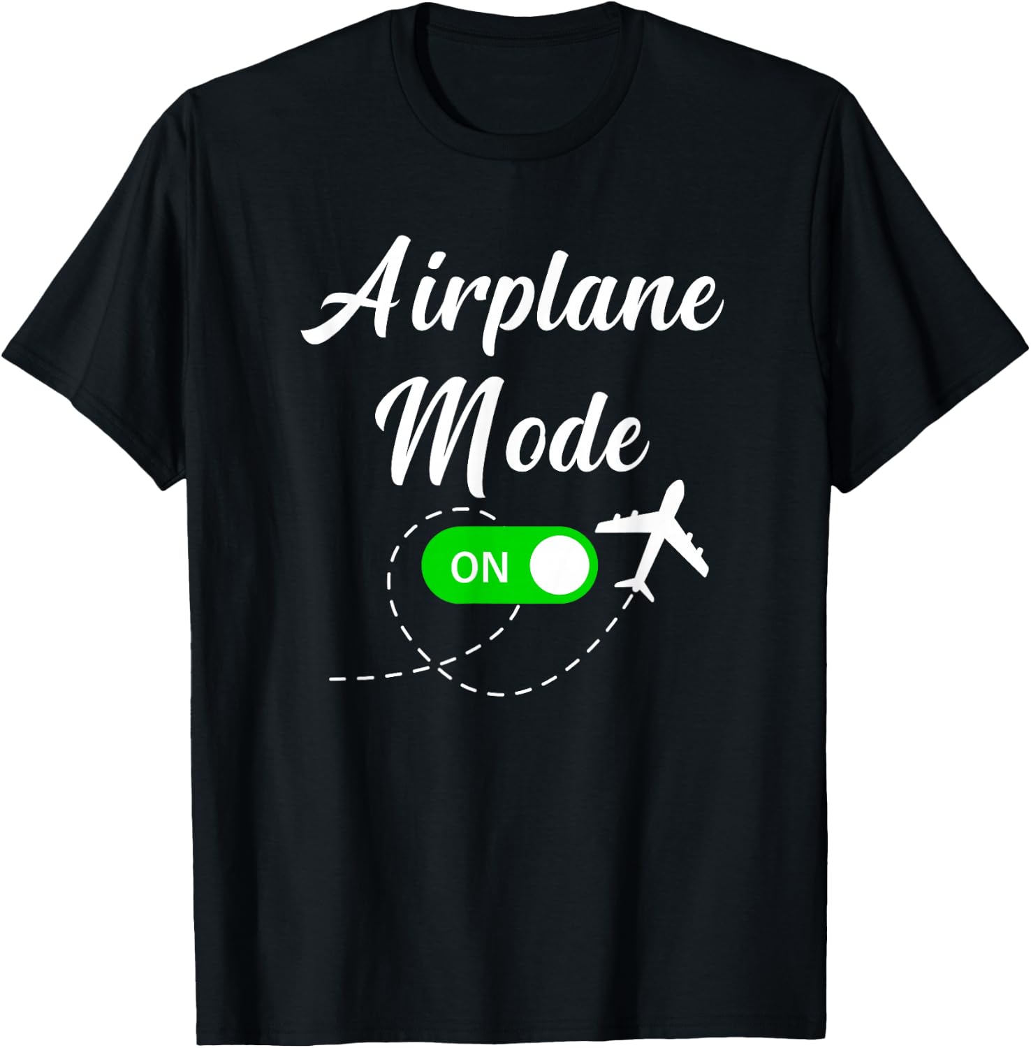 Airplane Mode Funny Travel Pilot Plane Vacation T-Shirt - T-Shirt | Black