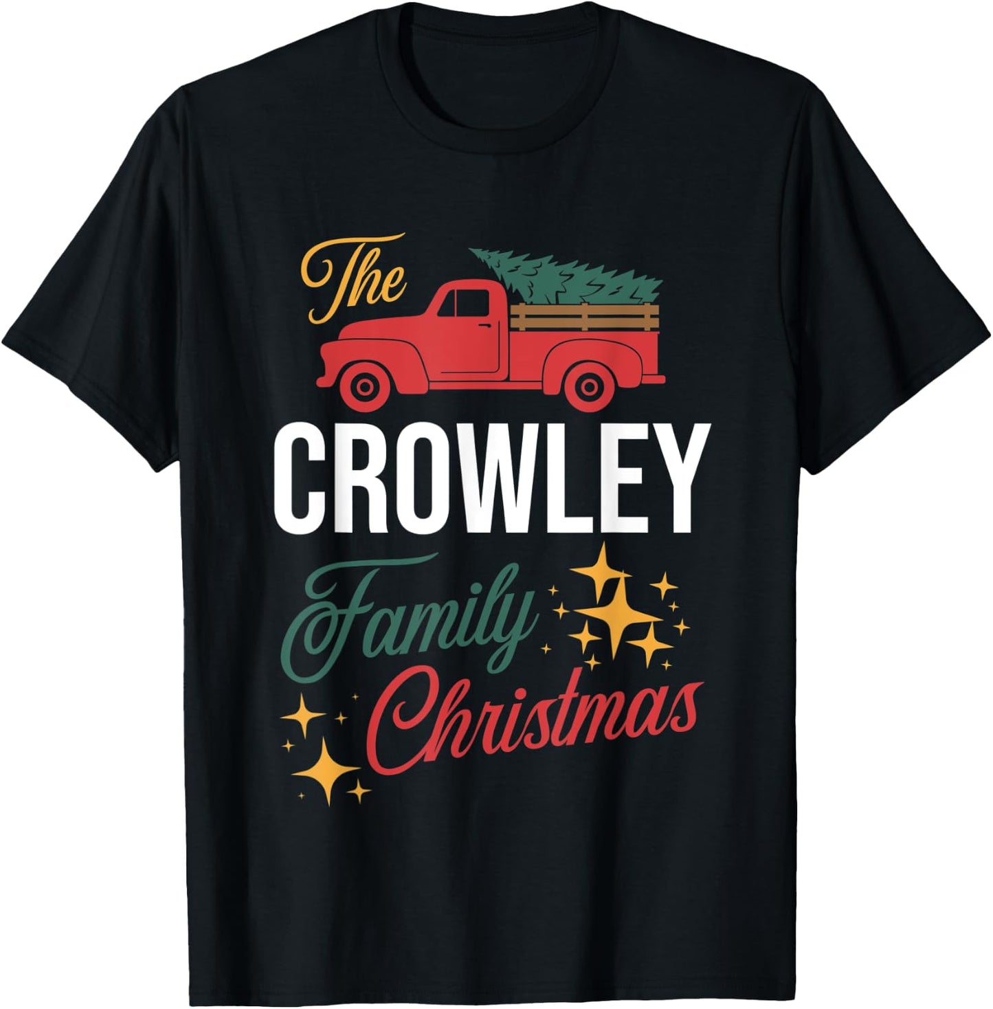 The Crowley Family Christmas Matching Pajamas Group Gift T-Shirt - T-Shirt | Black