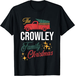 The Crowley Family Christmas Matching Pajamas Group Gift T-Shirt - T-Shirt | Black