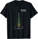 ESA European Space Agency 45 years Ariane 1-6 Rocket 1979-2024 T-Shirt - T-Shirt | Black