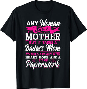 Adoption Mom Adoptive Mother For Mother's Day T-Shirt - T-Shirt | Black
