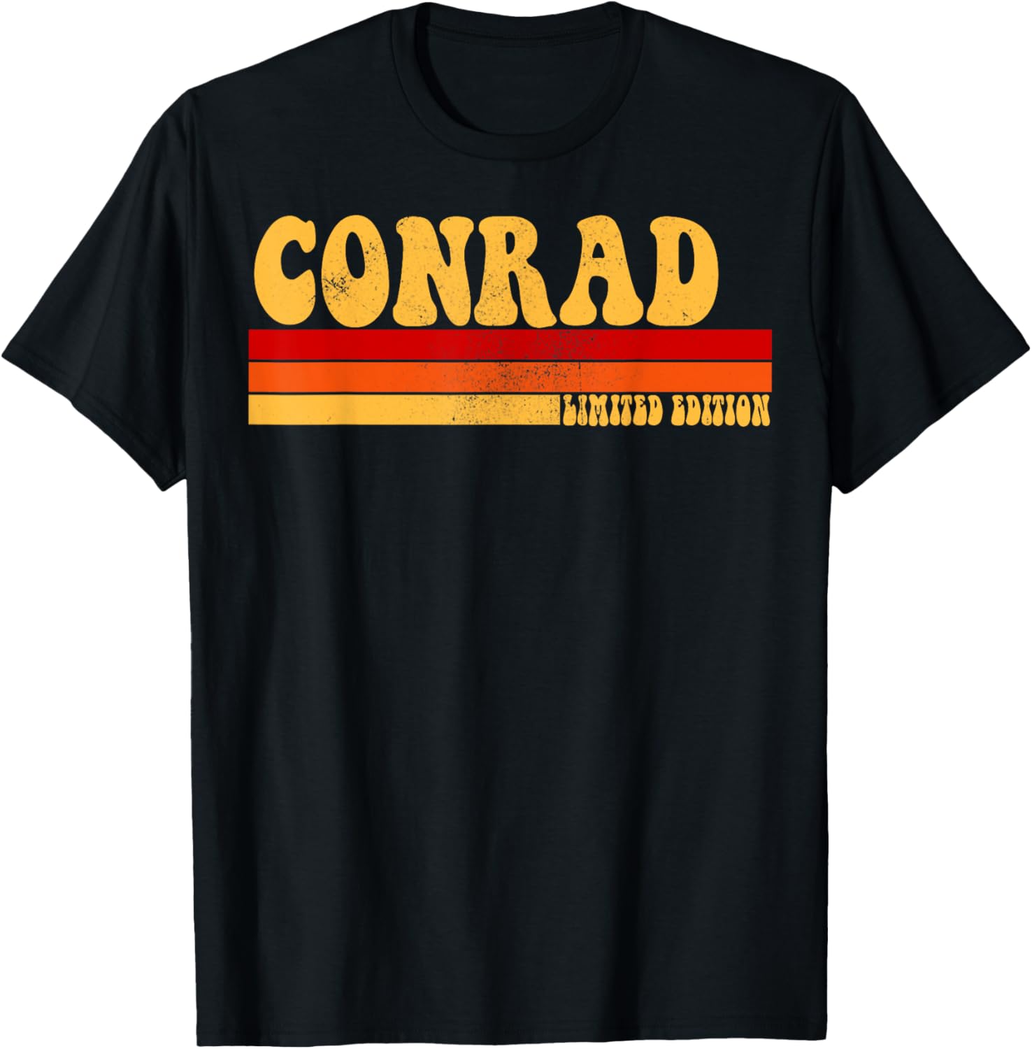 CONRAD Name Personalized Idea Men Retro Vintage CONRAD T-Shirt - T-Shirt | Black