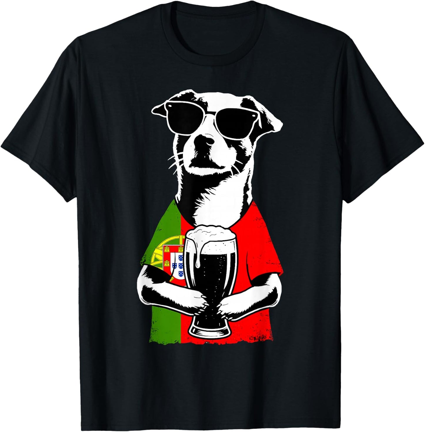 Portuguese Flag Men Women Portugal T-Shirt - T-Shirt | Black