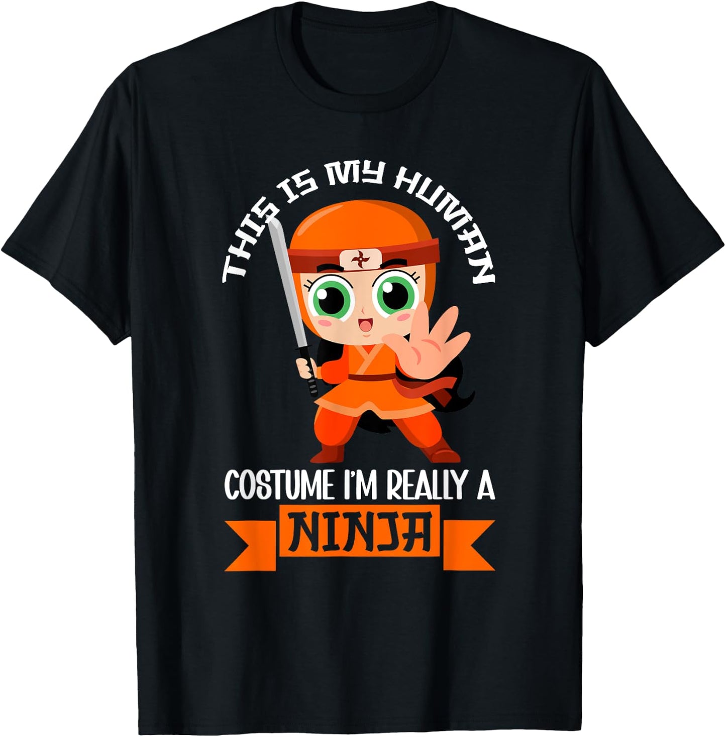 Ninja Kids Martial Arts Warrior Ninjutsu Bday Party , Black, S T-Shirt - T-Shirt | Black
