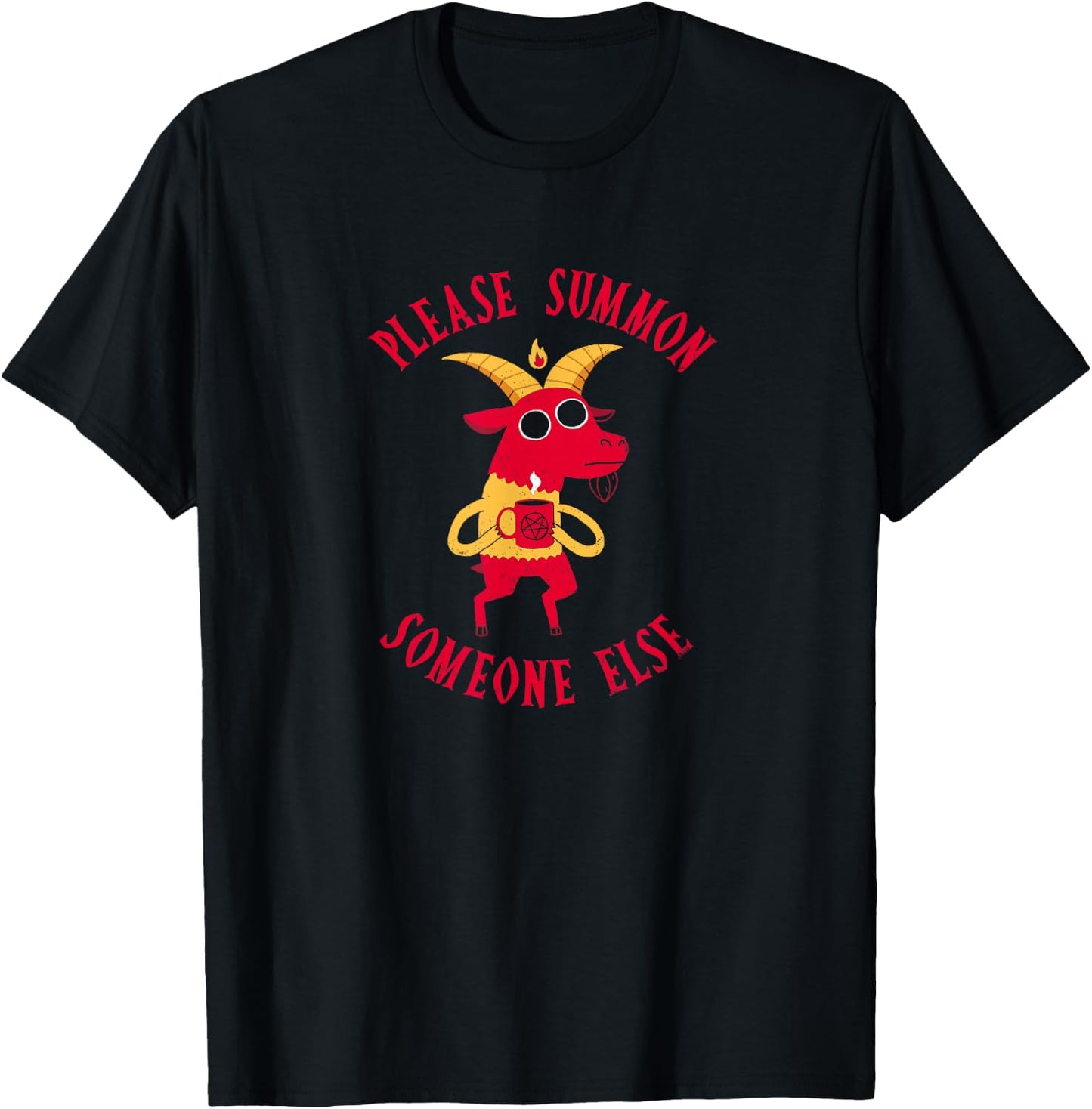 Funny Devil: Summon Someone Else - Official DinoMike Design T-Shirt - T-Shirt | Black